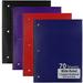 Single Subject Notebook Spiral with of Wide Ruled White Paper - Set Includes: Red Black Purple & Blue Covers (4 Pack)