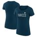 Women's G-III 4Her by Carl Banks Navy New York Yankees Dot Print Fitted T-Shirt