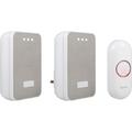 Byron Wireless Mesh Finish Doorbell Set Twin Pack in White