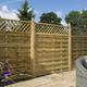 Rowlinson Halkin Fence Panel 6' x 6' - 180cm (h) x 180cm (w) x 4cm (d) (3 Pack) in Natural Timber