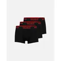 Men's HUGO 3-Pack Nebula Mens Trunks - Black - Size: 35/34/32