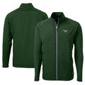 Men's Cutter & Buck Hunter Green Philadelphia Eagles Adapt Eco Knit Hybrid Recycled Full-Zip Jacket