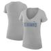 Women's G-III 4Her by Carl Banks Heather Gray Seattle Seahawks Dot Print V-Neck Fitted T-Shirt