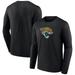 Men's Fanatics Branded Black Jacksonville Jaguars Throwback Long Sleeve T-Shirt