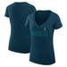 Women's G-III 4Her by Carl Banks Navy Seattle Mariners Dot Print V-Neck Fitted T-Shirt