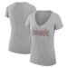 Women's G-III 4Her by Carl Banks Heather Gray Washington Commanders Dot Print V-Neck Fitted T-Shirt
