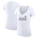 Women's G-III 4Her by Carl Banks White Jacksonville Jaguars Dot Print V-Neck Fitted T-Shirt