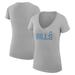 Women's G-III 4Her by Carl Banks Heather Gray Buffalo Bills Dot Print V-Neck Fitted T-Shirt