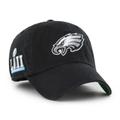 Men's '47 Black Philadelphia Eagles Sure Shot Franchise Fitted Hat