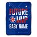 Chad & Jake Chicago Cubs 30" x 40" Personalized Baby Blanket