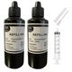 100ml Black Pigment Refill Ink Bottles Compatible for Canon HP Brother Lexmark Inkjet Printers Refillable Cartridge CISS CIS System - 2 Pack