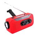 Emergency Solar Hand Crank Radio Portable Weather Alert Radio With Flashlight Reading Lamp phone Charger Rechargeable Battery Powered Radio SOS Alarms for Survival Home Outdoor Hurricaneï¼Œred