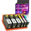 Ink Cartridge Compatible for Dell Series 31 32 33 34 Ink Cartridges to Used with V725W V525W All-in-One