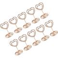 20pcs Menu Holder Frame Holder Stand Decorative Hooks Place Frames Place Holders Wedding Supplies Heart Shaped Memo Holder Table Number Holders Card Hook up Bracket Table Number