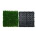 BENTISM 12 x12 18pcs Artificial Grass Turf Tile Interlocking Indoor/Outdoor Turf Mat Squares Grass Rug with Drainage Synthetic Fake Grass for Dogs Pets Patio and Balcony