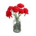 Fusipu Home Decor Artificial Carnation 6pcs Faux Silk Carnation Flowers Realistic Long-lasting Easy-care Artificial Flowers for Diy Gifts Home Decor Mother s