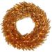 Vickerman 36 Copper Artificial Christmas Wreath Clear Dura-lit Incandescent Mini Lights