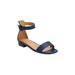 Plus Size Women's The Alora Sandal by Comfortview in Navy (Size 7 1/2 WW)