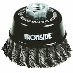 IRONSIDE Topfbürste Stahl Ø 80 mm, für Winkelschleifer, gezopfter Draht, Image
