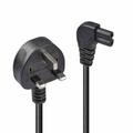 Lindy 0.5m UK 3 Pin Plug to Right Angled IEC C7 mains power Cable,...