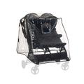Hauck Universal Duo & Twin Pushchair Rain Cover, Transparent - Fits All Duo & Twin Side by Side Pushchairs, Waterproof & Durable, Reflective Trim