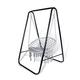 CCLIFE Hammock Chair Stand, With Hanging Swing, Iron hammock chair, Max. load 100kg, Multi-Use Swing Stand for Outdoor and Indoor, 83x103x155cm,Colour:Light grey