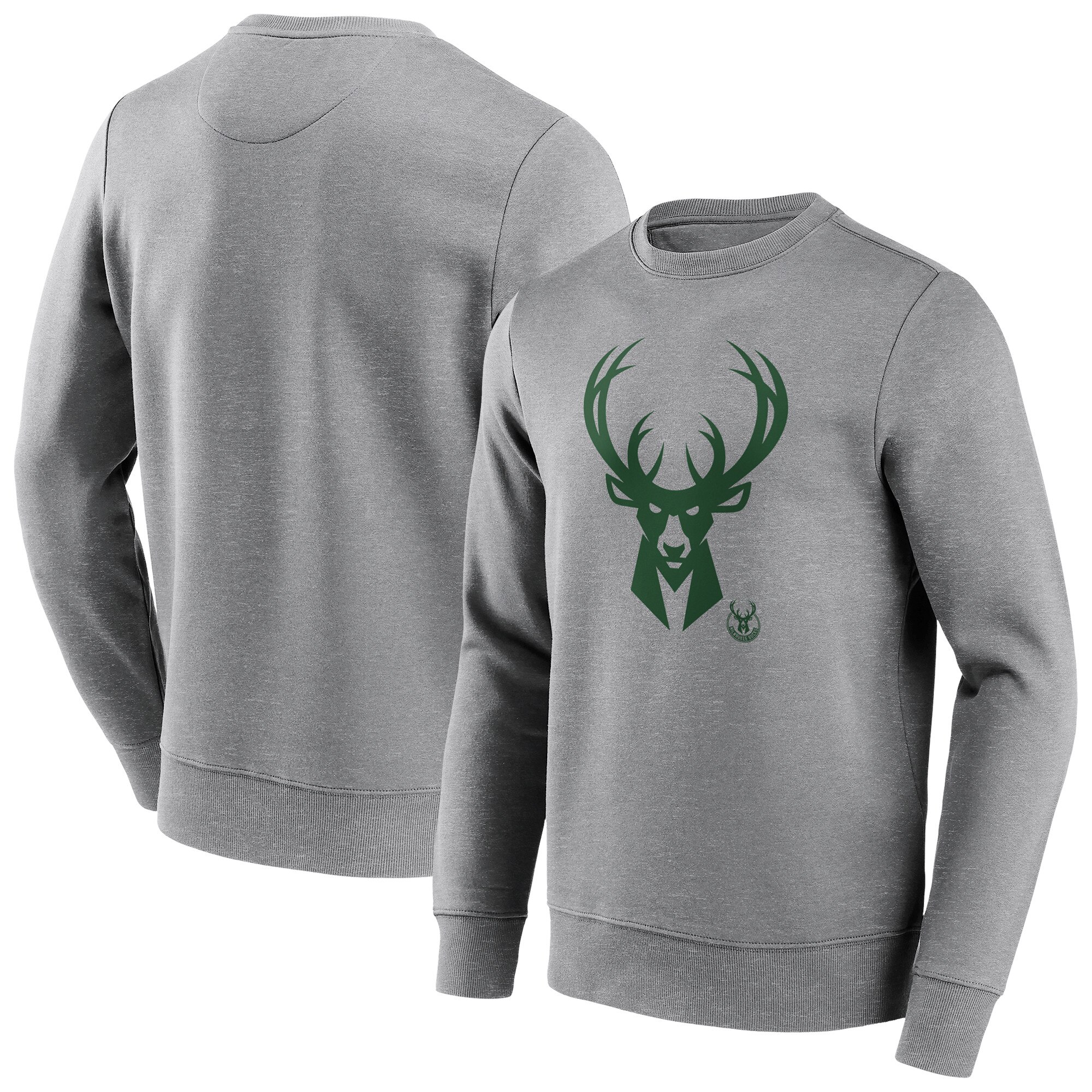 Milwaukee Bucks Fanatics Rundhals-Sweatshirt mit Monologo und Logo - Herren Image