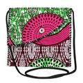 Otherworldly Beauty,'Multicolored Printed Cotton Shoulder Bag from Ghana'