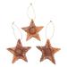 Star Flower,'Hand Made Floral Holiday Ornaments (Set of 3)'