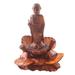 Meditating Bitsu,'Hand Made Suar Wood Meditation Sculpture'