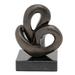 Two Heartbeats,'Abstract Bronze Heart Sculpture from Brazil'