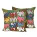 'Pair of Elephant-Themed Embroidered Cotton Cushion Covers'