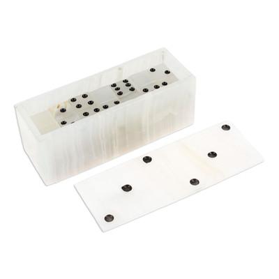 Relaxing Game,'Ivory Onyx Domino Set from Mexico (...