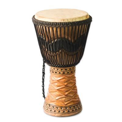 Wood djembe drum, 'Making Music'