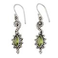 Peridot dangle earrings, 'Sea's Mystery'