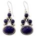 'Love Foretold' - Sterling Silver Jewelry Lapis Lazuli Earrings