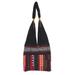 Ideal Thai,'Thai Multicolored Cotton Shoulder Bag with Geometric Motif'