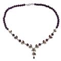 'Wild Feminine' - Floral Y Necklace Multigemstone Jewelry from Indi