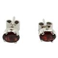 Garnet stud earrings, 'Scintillate'