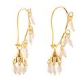 Pearl Melody,'Gold Plated Cultured Pearl Chandelier Earrings from India'