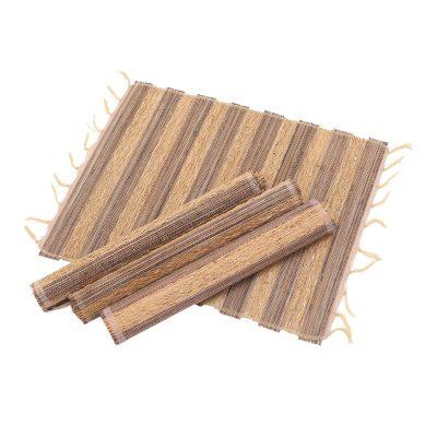 Grass Stalks,'Artisan Crafted Natural Fiber Placemats (Set of 4)'