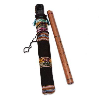 'Jacaranda' - Quena Wood Inca Flute with Case Hand...