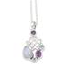 Blue Realm,'Sterling Silver Pendant Necklace with Multiple Gemstones'