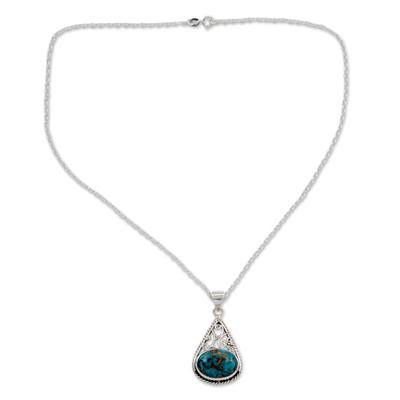 Sterling silver pendant necklace, 'Divine Sky'