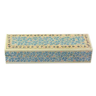 Chinar Charm,'Oil Painted Willow Jewelry Box With Chinar Leaf Motifs'