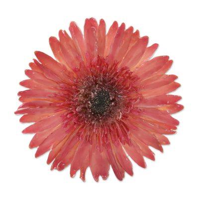 Splendid Day,'Handmade Natural Deep Pink Gerbera Brooch with Brass Pin'