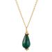 '18k Gold-Plated Chrysocolla Pendant Necklace from Peru'