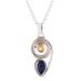 Wondrous Coil,'Lapis Lazuli and Citrine Pendant Necklace from India'