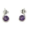 Amethyst drop earrings, 'Grape Droplet'