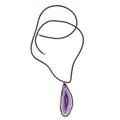 Agate pendant necklace, 'Uniquely Lilac'